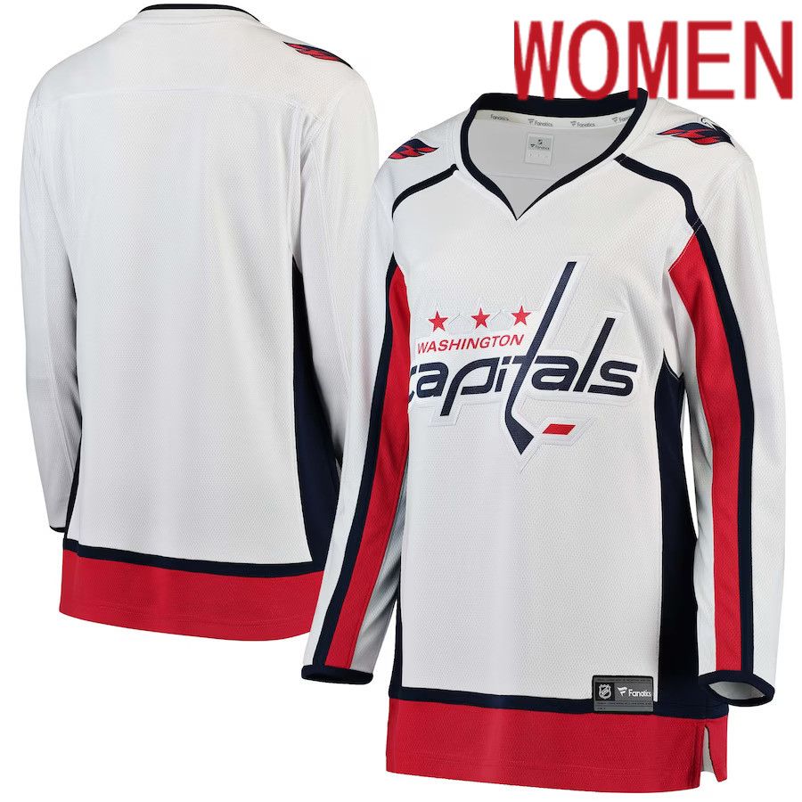 Women Washington Capitals Fanatics Branded White Away Breakaway NHL Jersey